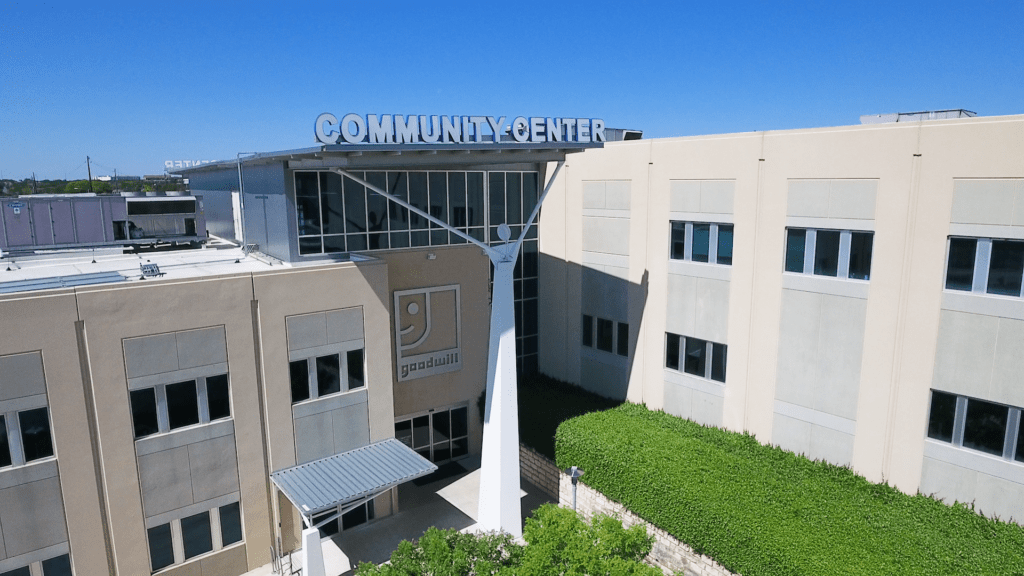 Overhead image of the Goodwill Community Center, GSG's main office